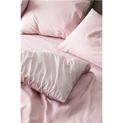 Odette King Size %100 Pamuk Ranforce Baskılı Nevresim Takımı - Pudra