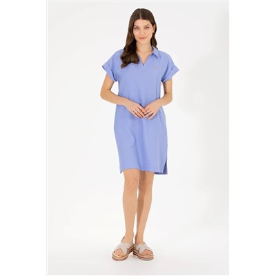 Kadın Mavi Dokuma Elbise