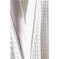 Pathier %100 Pamuk Kimono Unisex Bornoz - Beyaz/Bej