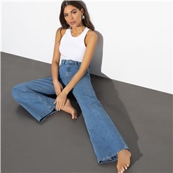 Джинсы палаццо с дизайнерским элементом, Modena (dark blue)