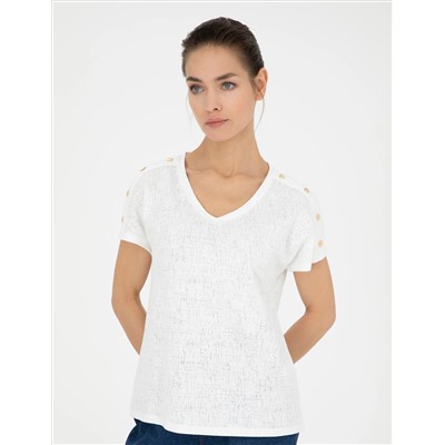 Ekru Regular Fit Tişört