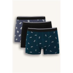 DeFacto Regular Fit Hayvan Baskılı 3'lü Boxer E2930AX25SP