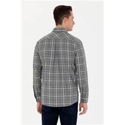 Erkek Gri Uzun Kollu Gömlek