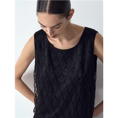 Топ с бисером, B3149/glasperle