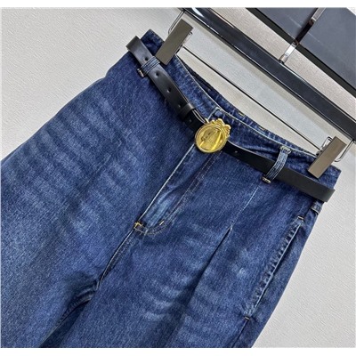 Новинка 2026  Крутые и стильные женские джинсы  нестандартной формы с ремнем ДИО*Р