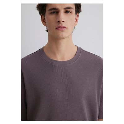Mavi Mor Tişört Loose Fit / Bol Rahat Kesim 0612724-86683