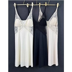 Шелковистая и темпераментная сорочка с кружевом   ЛА ПЕРЛ*А