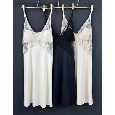 Шелковистая и темпераментная сорочка с кружевом   ЛА ПЕРЛ*А