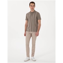 Koyu Vizon Regular Fit Polo Yaka Tişört