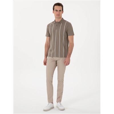 Koyu Vizon Regular Fit Polo Yaka Tişört