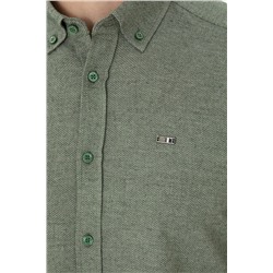 Erkek Yeşil Uzun Kollu Gömlek