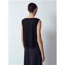 Топ с бисером, B3149/glasperle