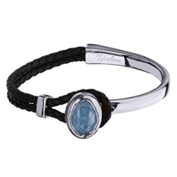 Браслет Грация (кристаллы SW 14х10 байкальский лед; покрытие родий), Есть комплект