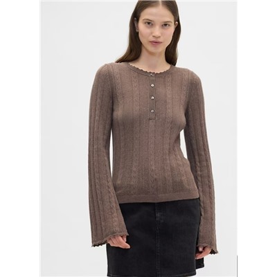 Pointelle Henley Top