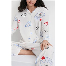 Camisa pijama corazones