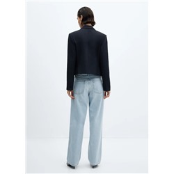 Jeans wideleg rotos decorativos