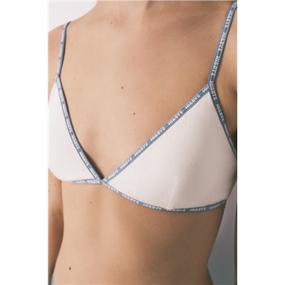 Sujetador triangular blanco