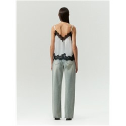 Топ из шёлка и кружева, B3050/perle