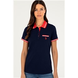 Kadın Lacivert Polo Yaka Tişört