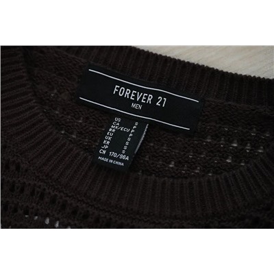 Женский хлопковый вязаный крючком свитер с круглым вырезом