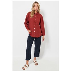 Camisa de lino - Burdeos
