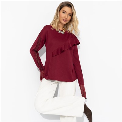 Туника в трендовом цвете, Вам письмо (бордовая)