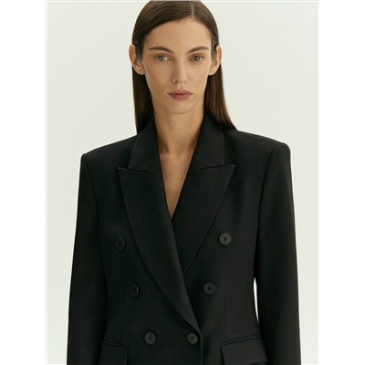 Двубортный жакет из костюмной шерсти, ML744/voyla