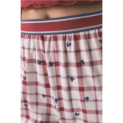 Pijama largo algodón Mickey rojo