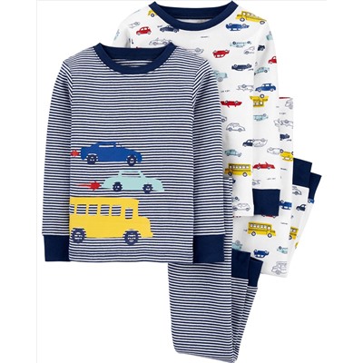 Carter's | Toddler 4-Piece 100% Snug Fit Cotton PJs