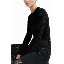 Body slim rayas aterciopelado