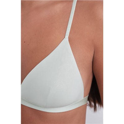 Sujetador triangular microfibra brillo verde