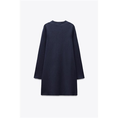 PLAIN KNIT MINI DRESS
