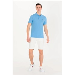 Erkek Turkuaz Basic Polo Yaka Tişört