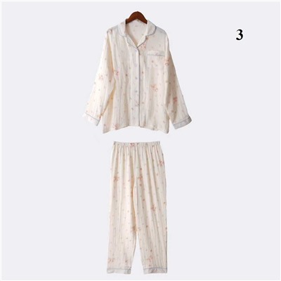 Kомфортная хлопковая двухслойная марлевая женская пижама