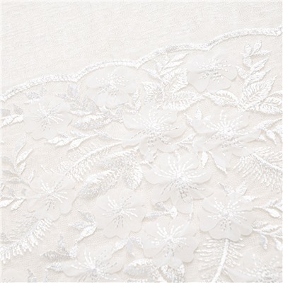 Футболка комбинированная с вышивкой, Буду тебе сниться (айвори)