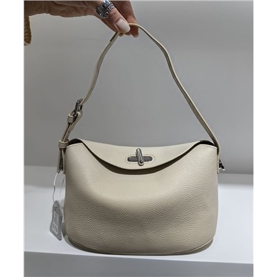 сумка женская натуральная кожа  арт. 7201 размер 24*12*15см Молочный