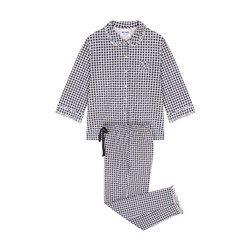 Pijama camisero largo 100% algodón vichy