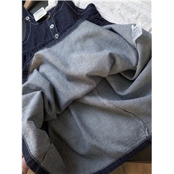 Комплект для девочки: джинсовый сарафан и блузка