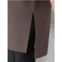 Футболка оверсайз с принтом пайетками из премиального хлопка с эластаном