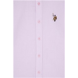 Erkek Çocuk Açık Pembe Uzun Kollu Basic Gömlek