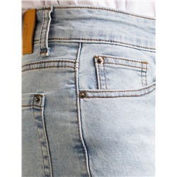 Джинсы мом-фит из эластичного денима