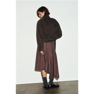 Женская юбка на запах с ассиметричной подолом  ЗАР*А