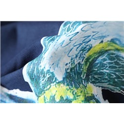 Мужская толстовка с капюшоном и ярким принтом на спине Marn*i