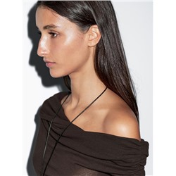 Top cuello asimétrico 100% algodón