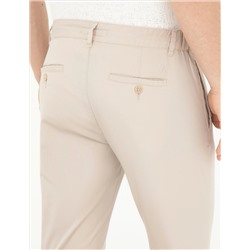 Taş Slim Fit Beli Lastikli İpli Kanvas Pantolon