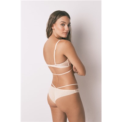 Sujetador triangular NATURAL encaje nude