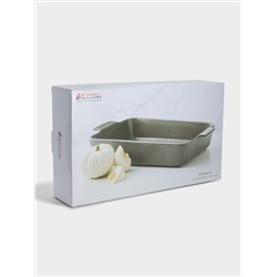 Форма для запекания, 36х24 см, фарфор P, прямоугольная, серо-зеленая, Indulgence