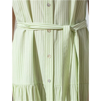 Платье А-силуэта с поясом из легкого хлопкового поплина