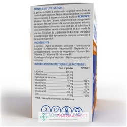 ArkoPharma Forcapil Fortifiant Kératine+ - Force, Résistance & Protection - Cheveux & Ongles Abîmés 180 gélules