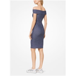 MICHAEL MICHAEL KORS Ribbed Knit Off-the-Shoulder Dress